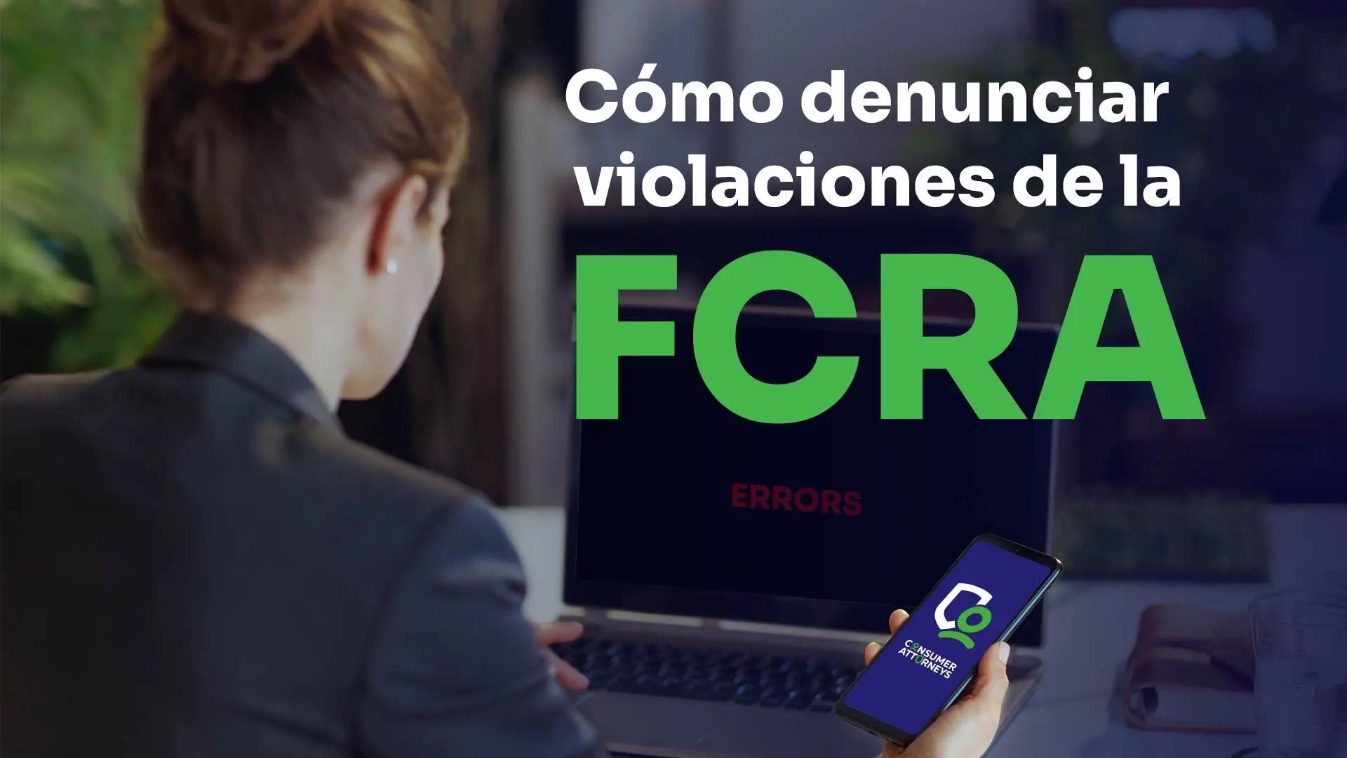 Mujer pensando en denunciar violaciones de la FCRA.
