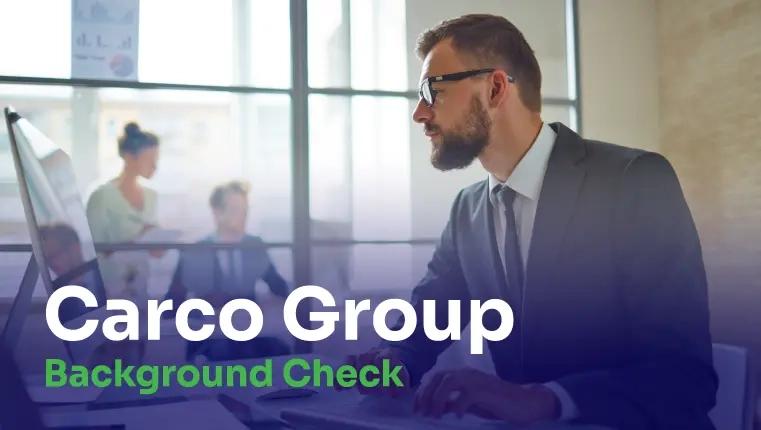 man looking at his carco group background check in his monitor