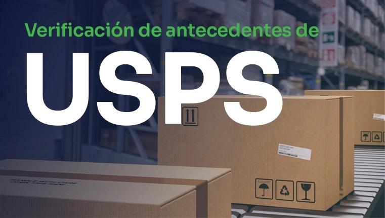 título de USPS delante de los paquetes