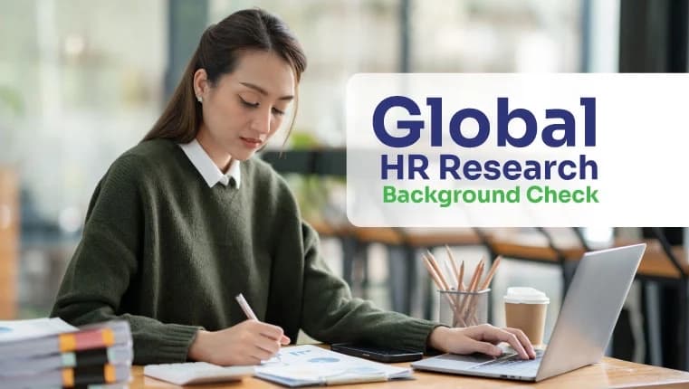 woman filling her global hr research background check dispute