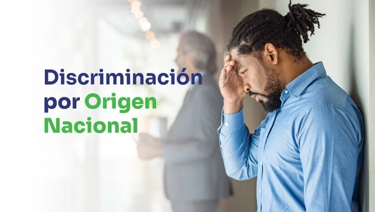 hombre triste discriminado por origen nacional