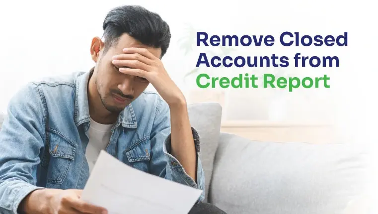 man looking confused at his credit report