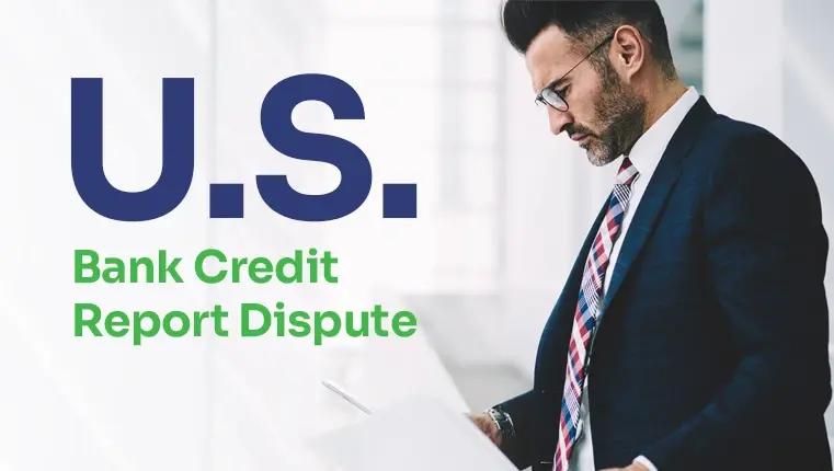 man in a suit looking at his us bank credit report
