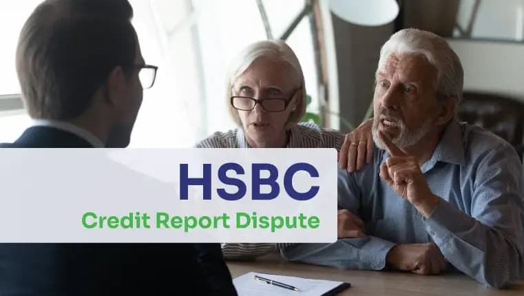 old couple disputing their hsbc credit report with man in a suit