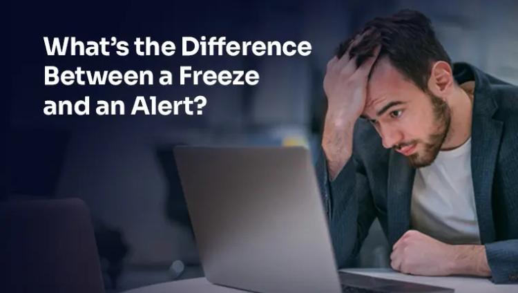 Man holding a credit card and thinking about credit freeze