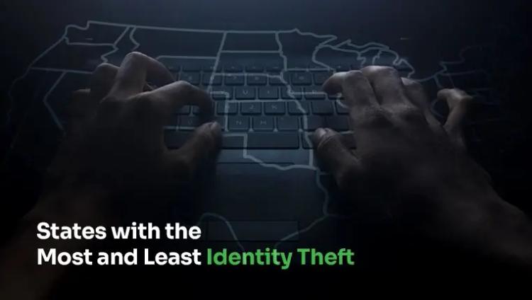 detailed globe showing states with the most identity theft