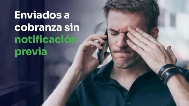 hombre enviado a cobros sin previo aviso y reclamándolo por teléfono