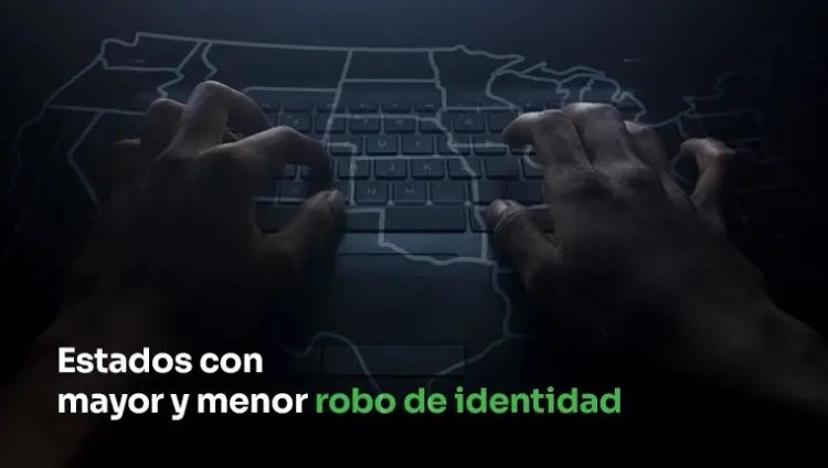 un globo terráqueo detallado que muestra los estados con más robos de identidad