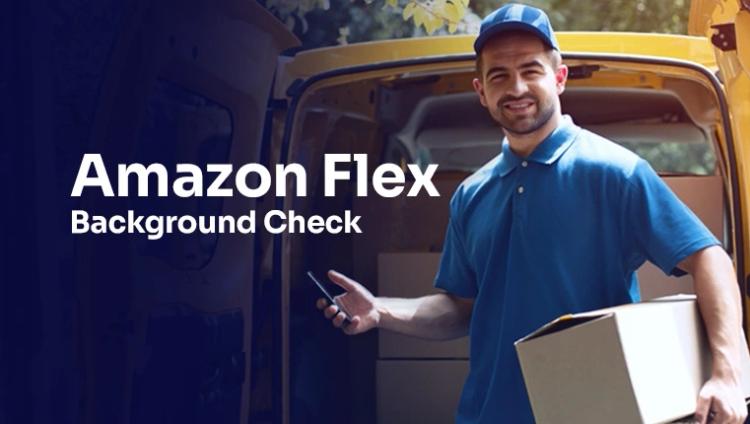 a courier stands in front of his car with a box in his hands