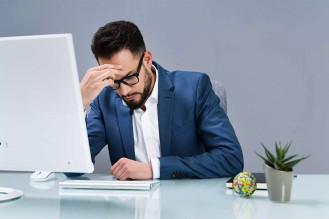 Man in Despair Thinking About How To Remove Hard Inquiries from Equifax