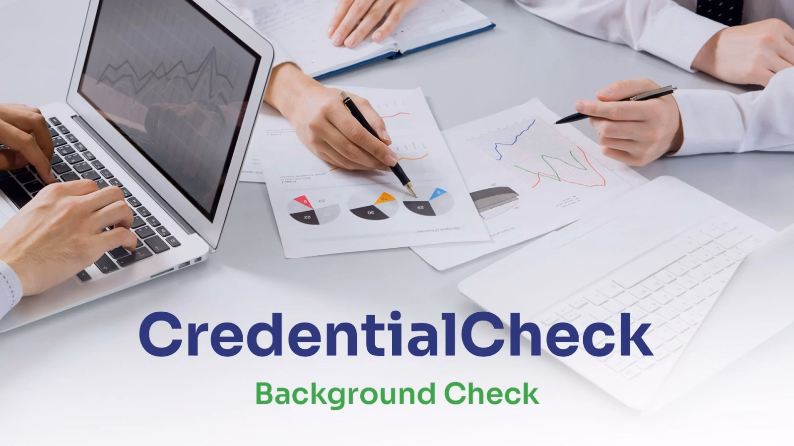 people sitting behind the table and disputing Credential background check