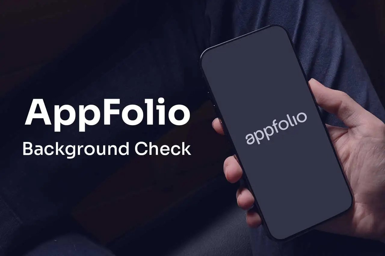 AppFolio background check Man holding phone in hand