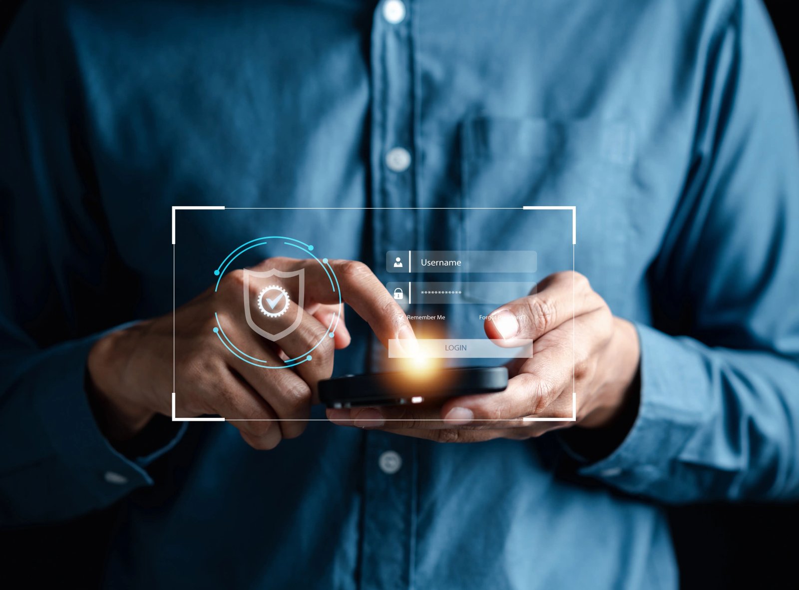 Man using smartphone Mobile Application Privacy Policy