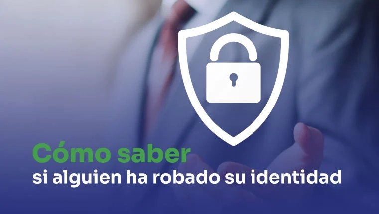Cómo saber si te han robado la identidad cerradura de puerta en icono de escudo frente a un hombre con traje