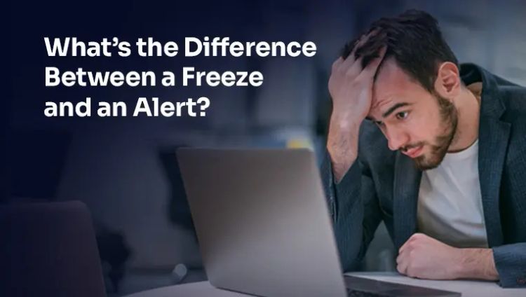 Man holding a credit card and thinking about credit freeze