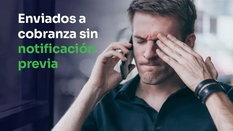 hombre enviado a cobros sin previo aviso y reclamándolo por teléfono