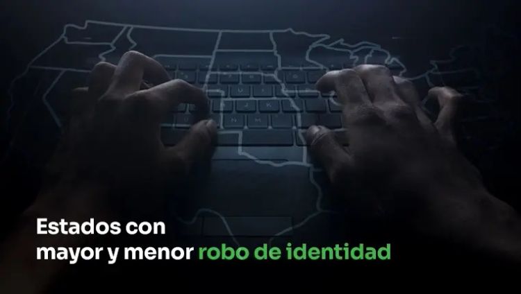 un globo terráqueo detallado que muestra los estados con más robos de identidad