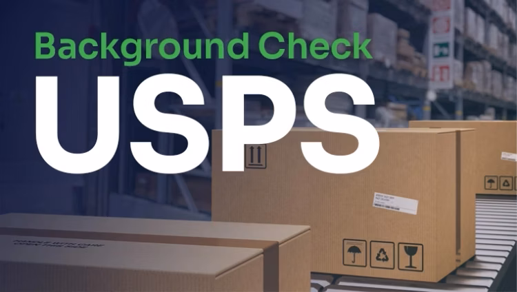 usps background check title of USPS in front of the packages