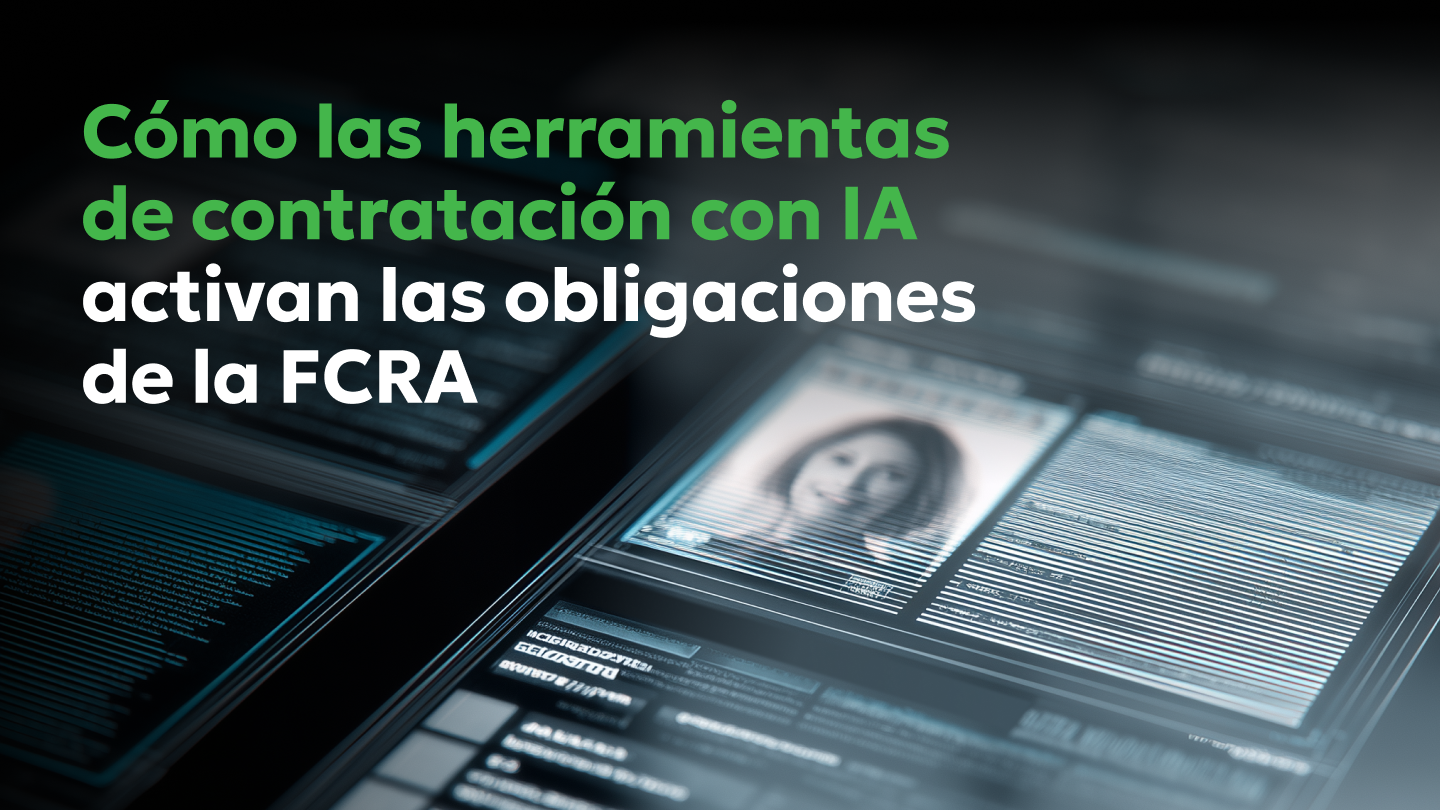 Herramienta de selección con inteligencia artificial analizando datos de una persona para fines de empleo.
