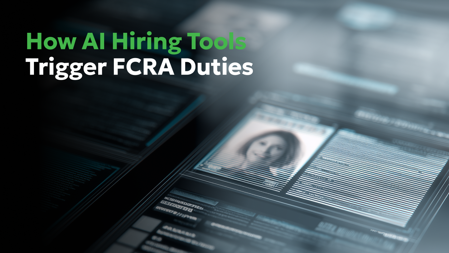 AI Hiring Tools & FCRA: Your Rights Against Algorithmic Errors | Consumer Attorneys PLLC Automated hiring system reviewing a candidate profile as part of an employment screening process.