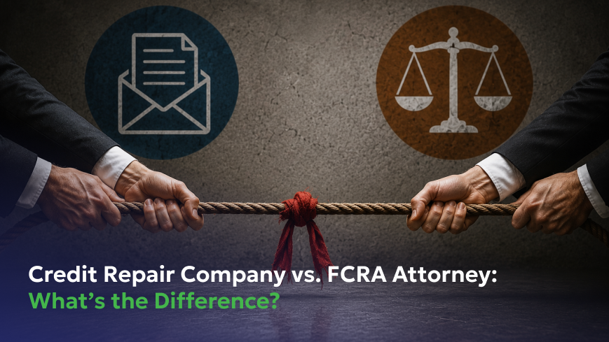 Credit Repair Company vs. FCRA Attorney: What Consumers Should Know
Credit Repair Company vs. FCRA Attorney: What Consumers Should Know
