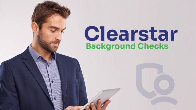 clearstar background check man looking at his clearstar backgorund check in tablet