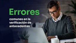 Un hombre intrigado que mira una pantalla de computadora error de verificación de antecedentes
