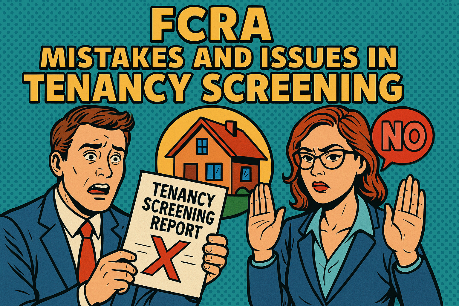 woman won't rent out house and above is a caption: fcra mistakes and issues in tenancy screening